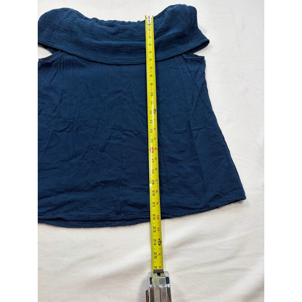 Oh My Gauze Florida Blue Off Shoulder Cotton Gauze Top Womens Size 1 Mexico - Picture 6 of 6